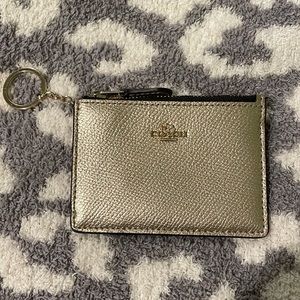 Gold Coach key chain wallet
